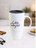 "Live Simple" Porcelain Mug w/ Lid With Gift Box